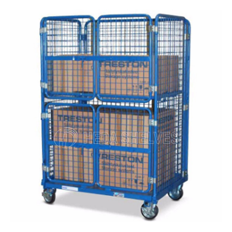 Heavy Duty Logistic Metal Storage Collapsible Stackable Transport Welded Hot-dipped Steel Box