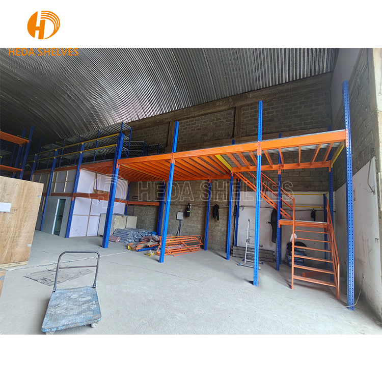 Customized Heavy Load Mezzanine Floor Racking System Industrial Storage Warehouse Rack Attic Mezzanine Floor Platform