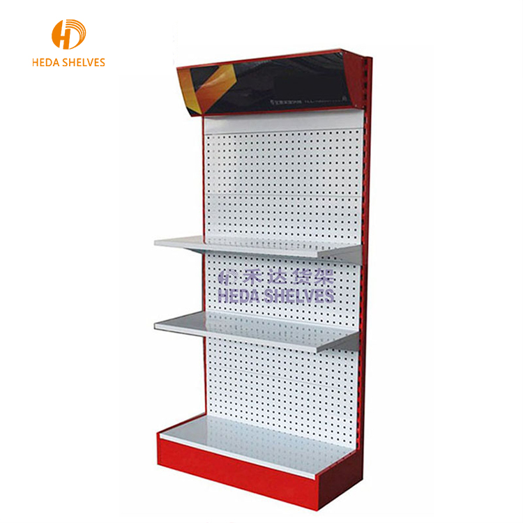 Metal pegboard display structure