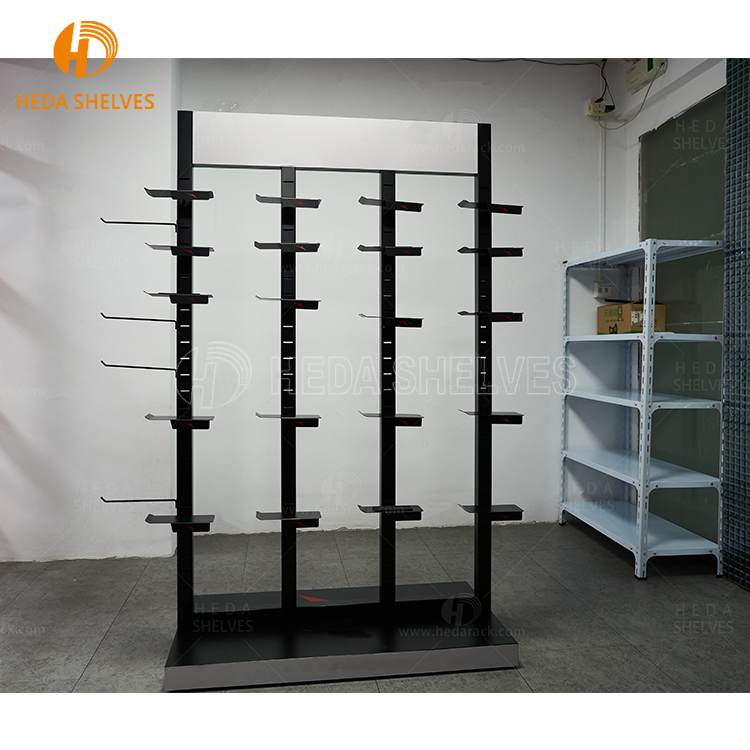 Customized Iron Supermarket Shelves Display Rack Durable Tabletop Metal Display Stand
