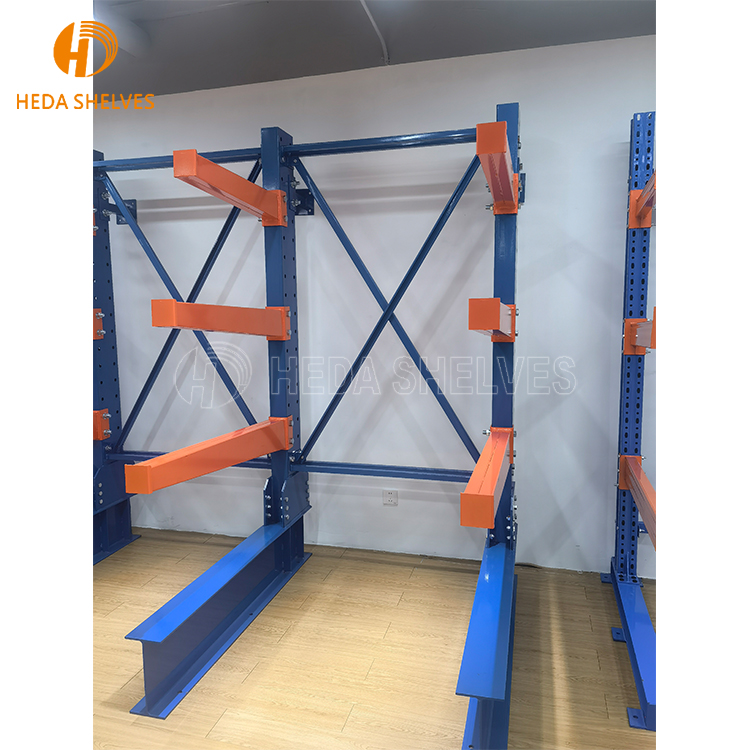 Heavy Duty Steel Cantilever Rack with Gate Roller Shelving Racking System for Warehouse Storage Heavy Duty Storage Solution