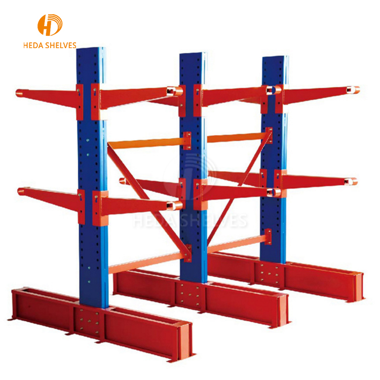 Industrial Adjustable Roll Out Cantilever Racking Systems Structure