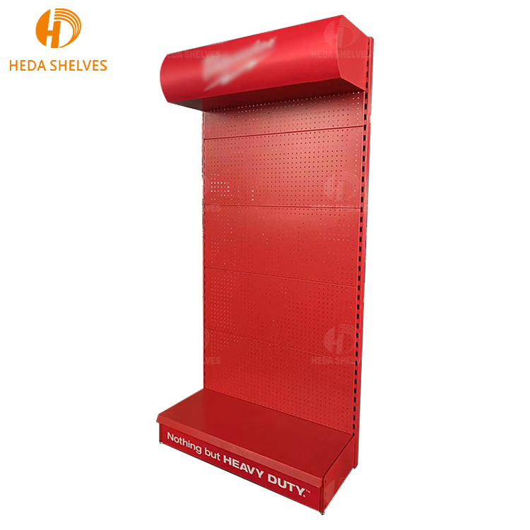 Heda Metal Pegboard Tool Display Shelf for Hardware Shop Showroom