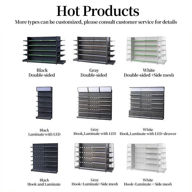 Powder Coating Customized Layer Supermarket Shelving Gondola, Shelf Supermarket