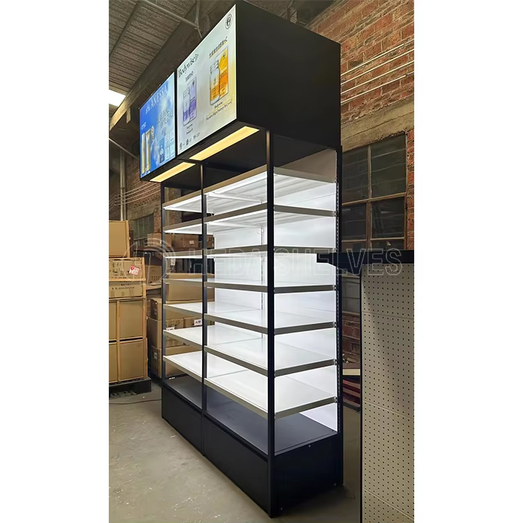 Customized Shopping Mall Wall Cosmetic Showcase Cosmetic Store Furniture Display Cabinet