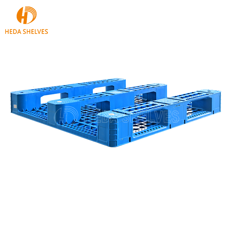 Durable PP Material Euro Pallet Shelf Double Faced with Single Four-Way Entry for Warehouse Storage and Transportation