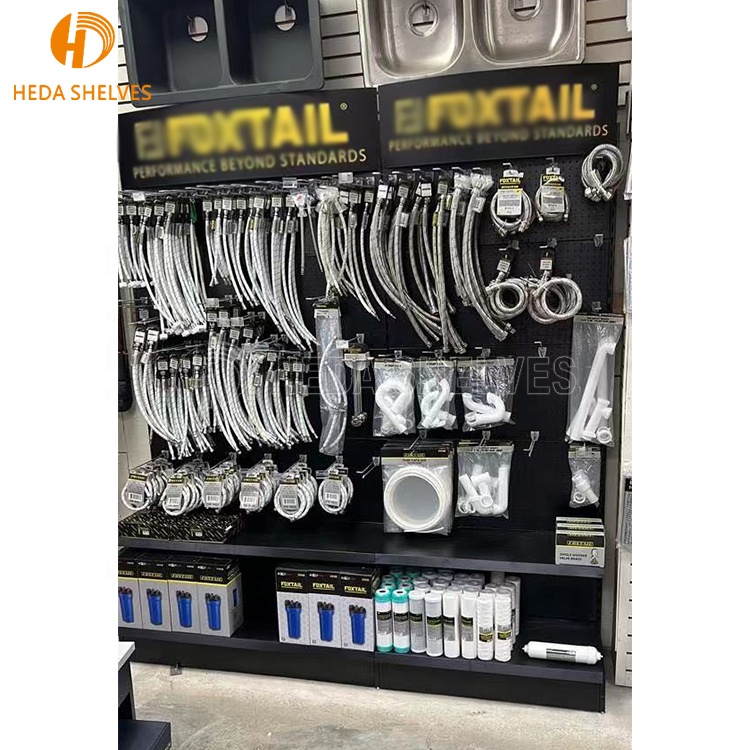 Hardware Display Stand Garden Power Tools Pegboard Metal Display Racks and Stands for Hardware Store