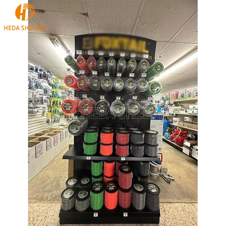 Hardware Display Stand Garden Power Tools Pegboard Metal Display Racks and Stands for Hardware Store