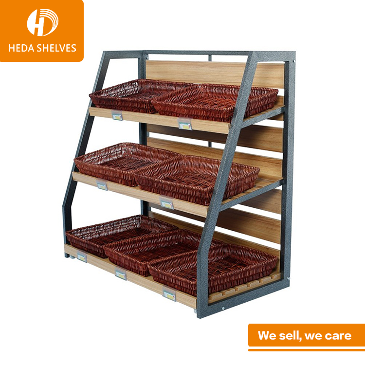 Hot Selling Supermarket Equipment Metal Fruit Vegetable Rack Display Stand With CE