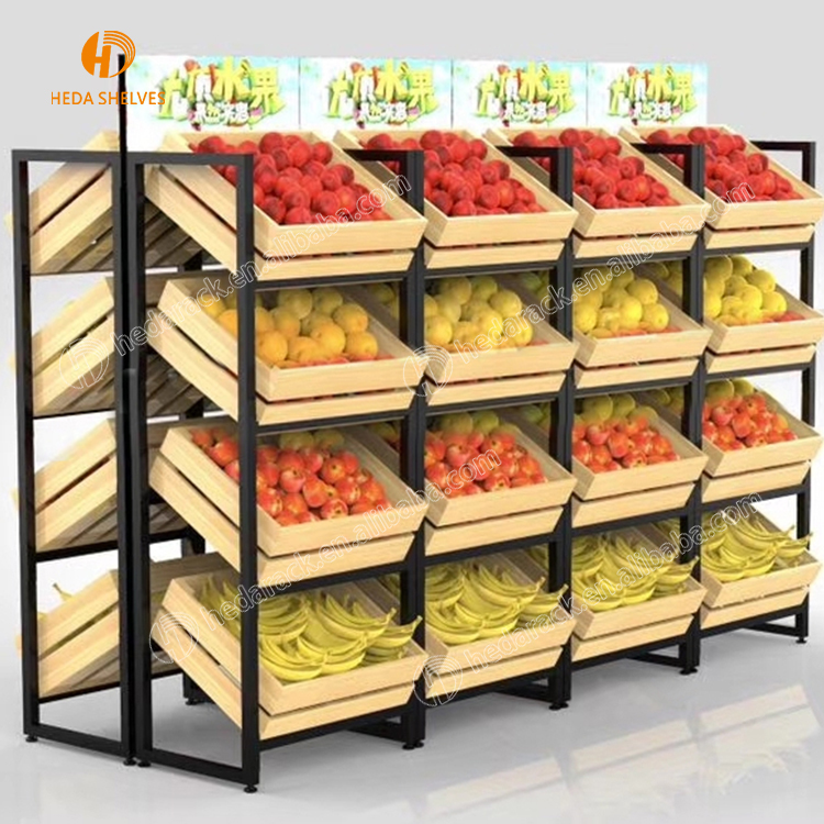 Good Quality Supermarket Vegetable Rack Fruit Display Stand Display 1