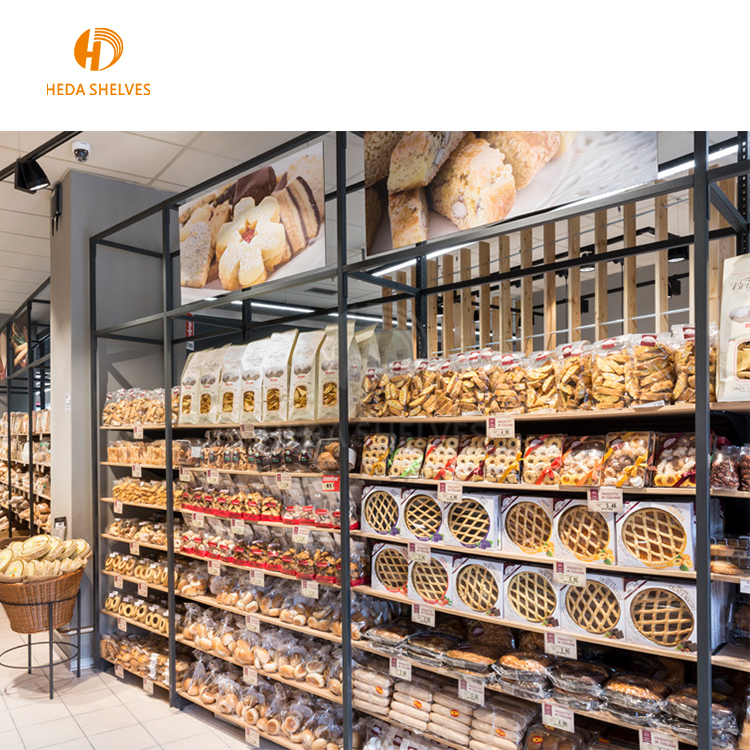 Factory Made Store Shelving Supermarket Shelf Beverage Bread Display Rack