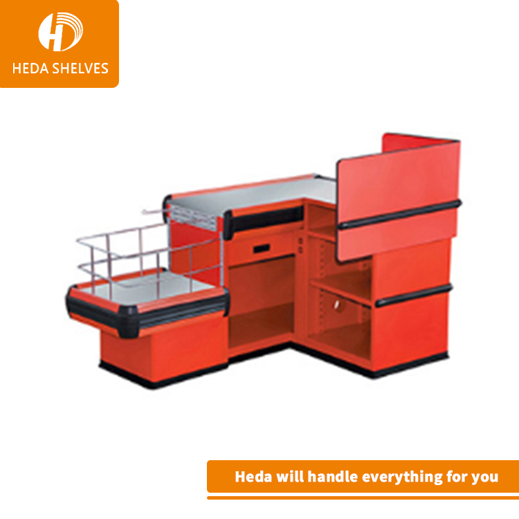 Retail Supermarket Grocery Store Cash Table Furniture Grocery Cashier Checkout Counter for Shop