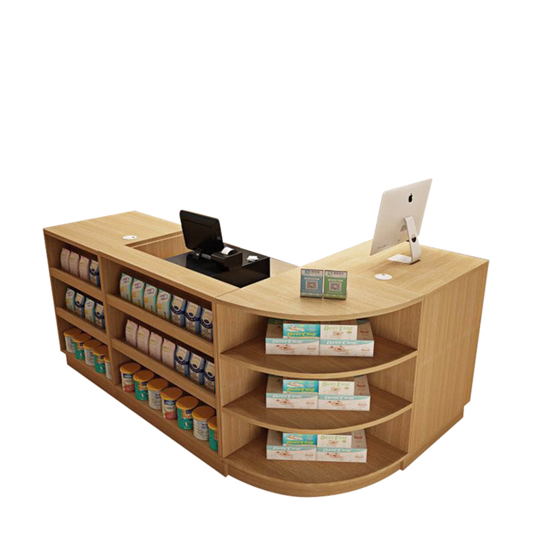 R&D Shelves Cash Checkout Table Cashier Counter Adjustable Normal Supermarket Counter