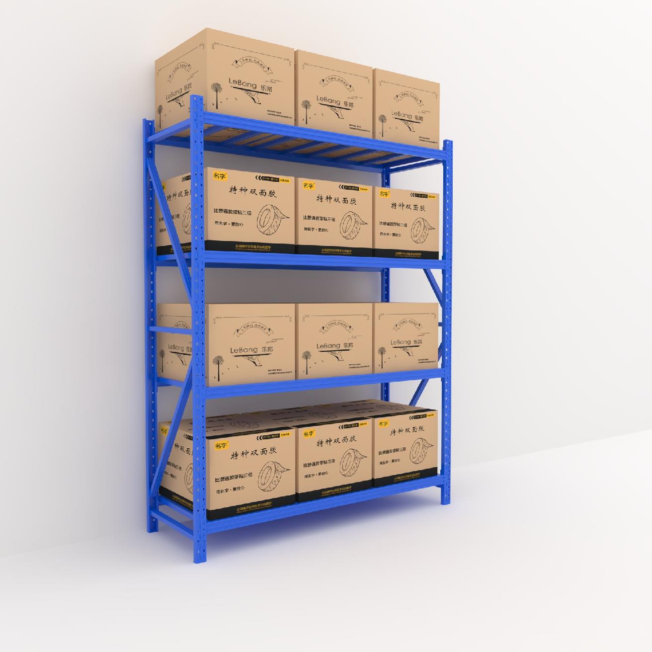 RD Heavy Duty 5-Tier Q235B Steel Storage Rack Corrosion Protection 200kg/300kg/500kg Capacity Powder Coated for Home Industrial