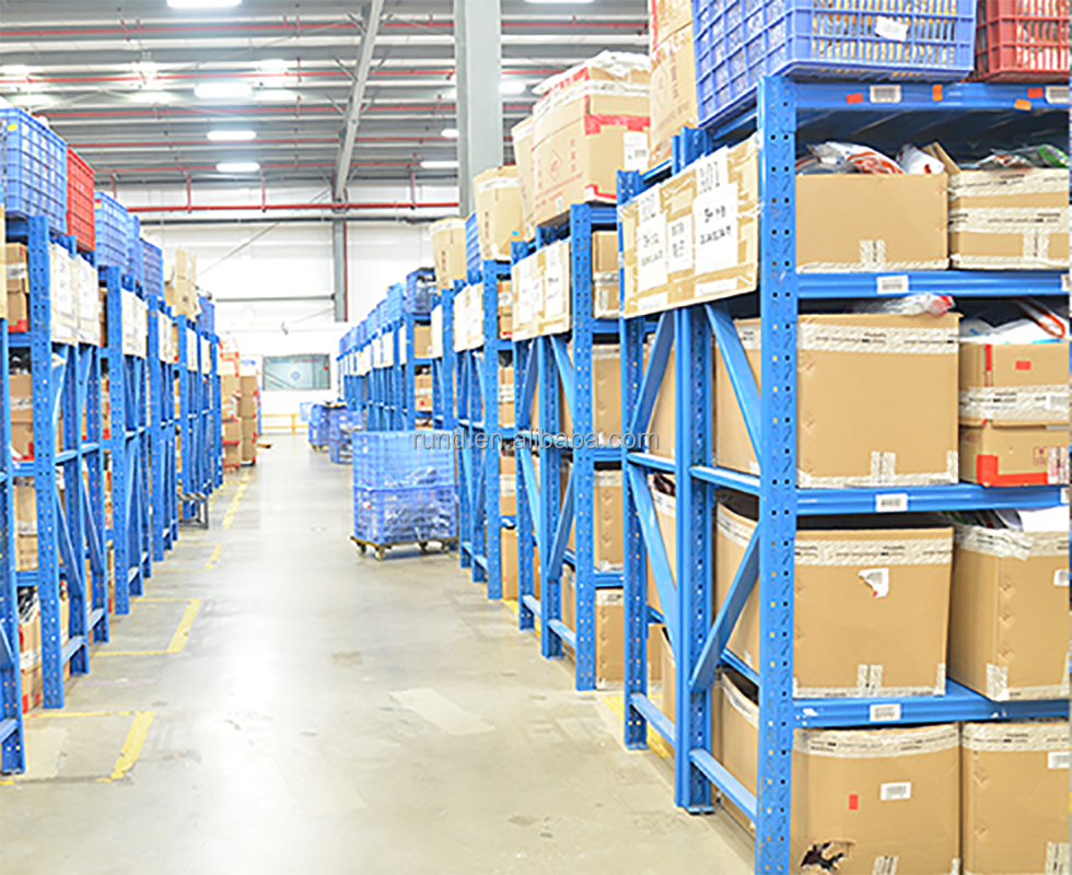 Heavy-Duty 4-Tier Metal Adjustable Household Storage Shelf Display Racks for Warehouse Stacking & Cargo Storage
