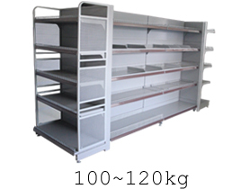 120kg Heavy Duty Buckle Back Shelf Supermarket Shelf Supplier Carton Supermarket Rack Double-sided 3D Max White Colors Etc RUNDA