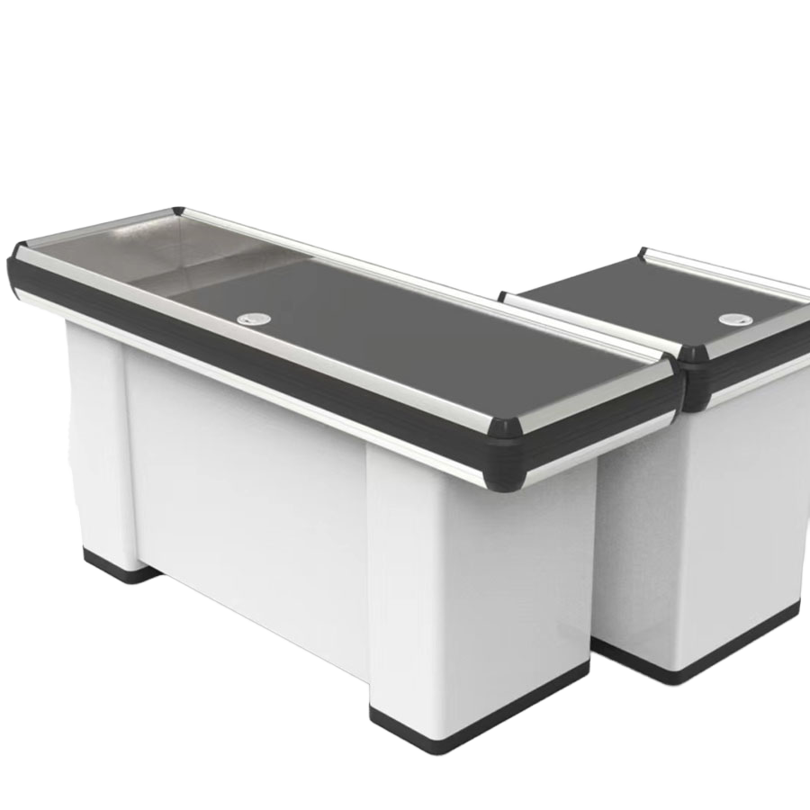 Heavy-Duty Single-Sided Gondola Rack for Supermarket Display Light-Duty Wooden and Steel Cashier Bar Rack for Store Usage