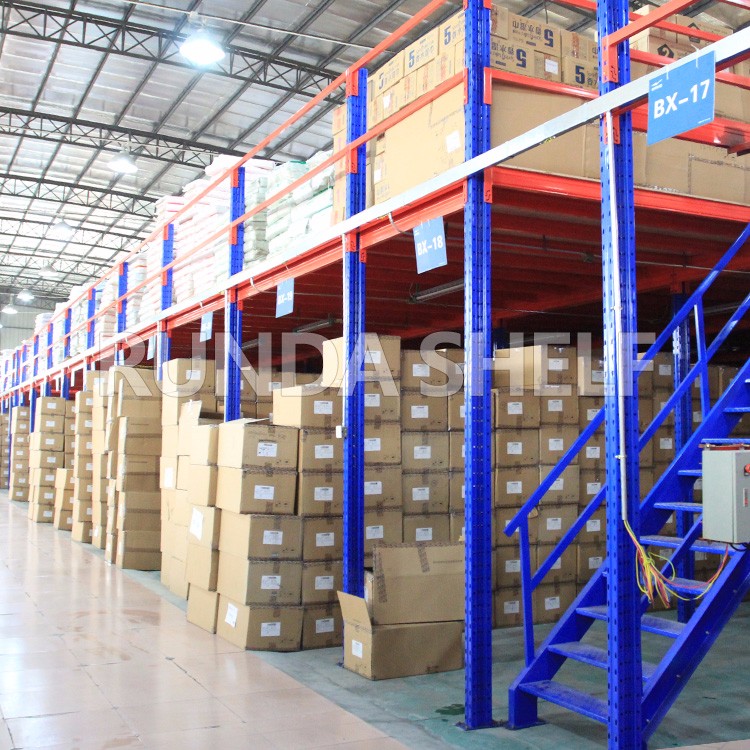 Heavy-Duty Industrial Warehouse Steel Attic Rack Multi-Tier Multi-Level Combination Design Powder Coated Adjustable Storage