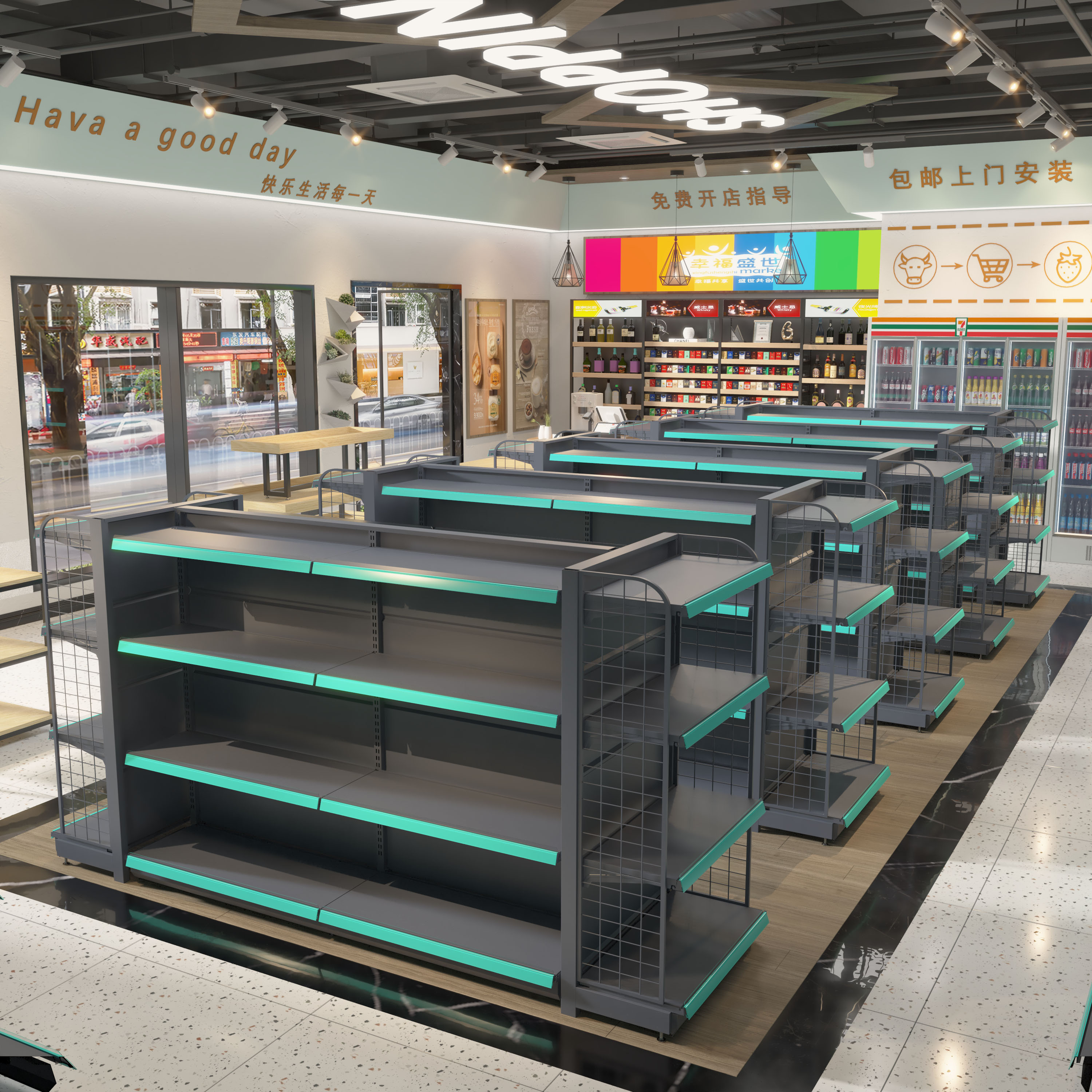 Hot Sale High Repurchase Rate New Product RZ for Grocery Shelves Convenience Stores with Excellent Storage Features