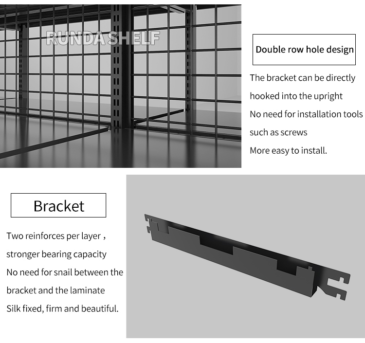Wholesale Supermarket Gondola Shelving Metal Display Rack Factory Supply