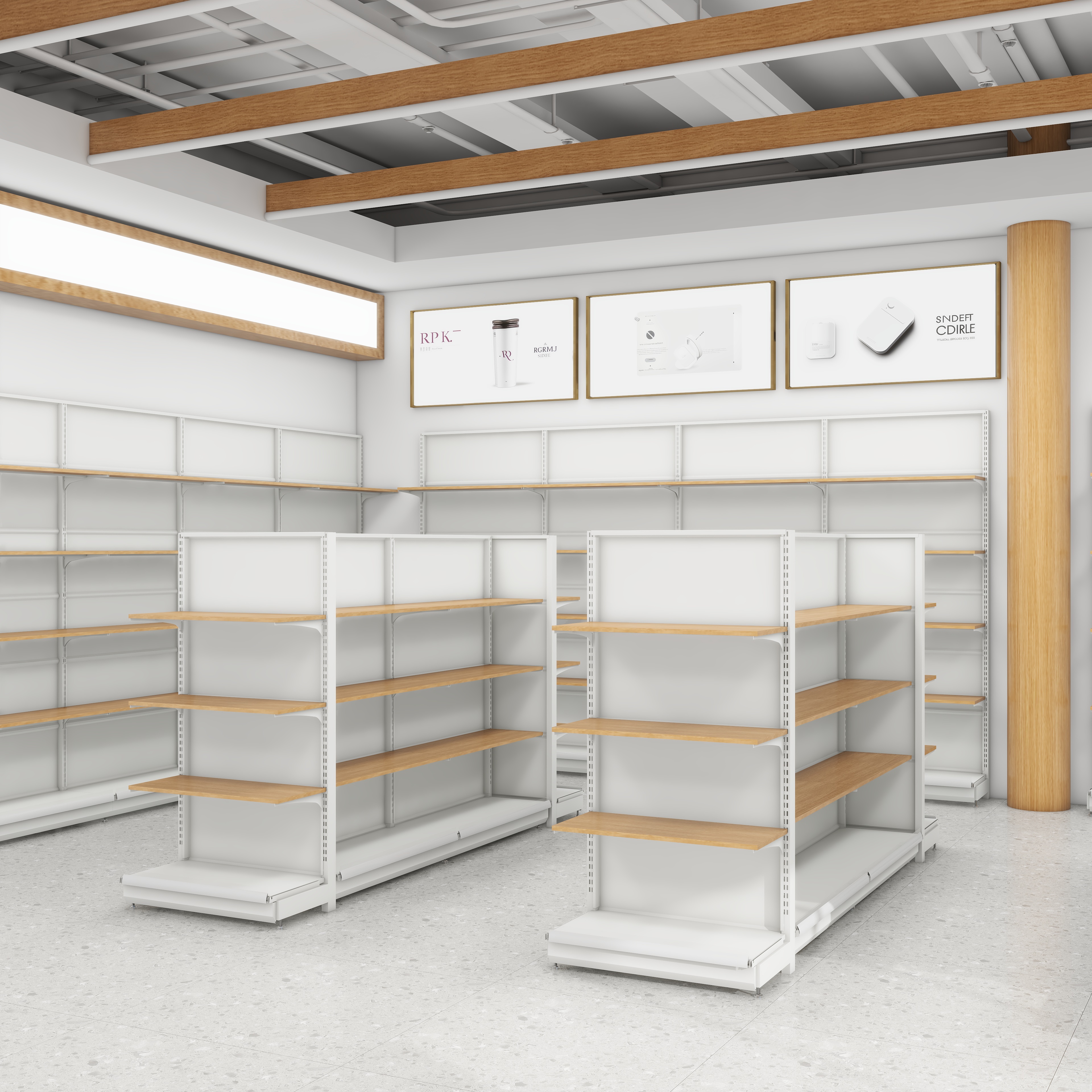 Convenience Store Shelves, Display Shelves, Small Supermarket Shelves, Wooden Shelves, Shelves