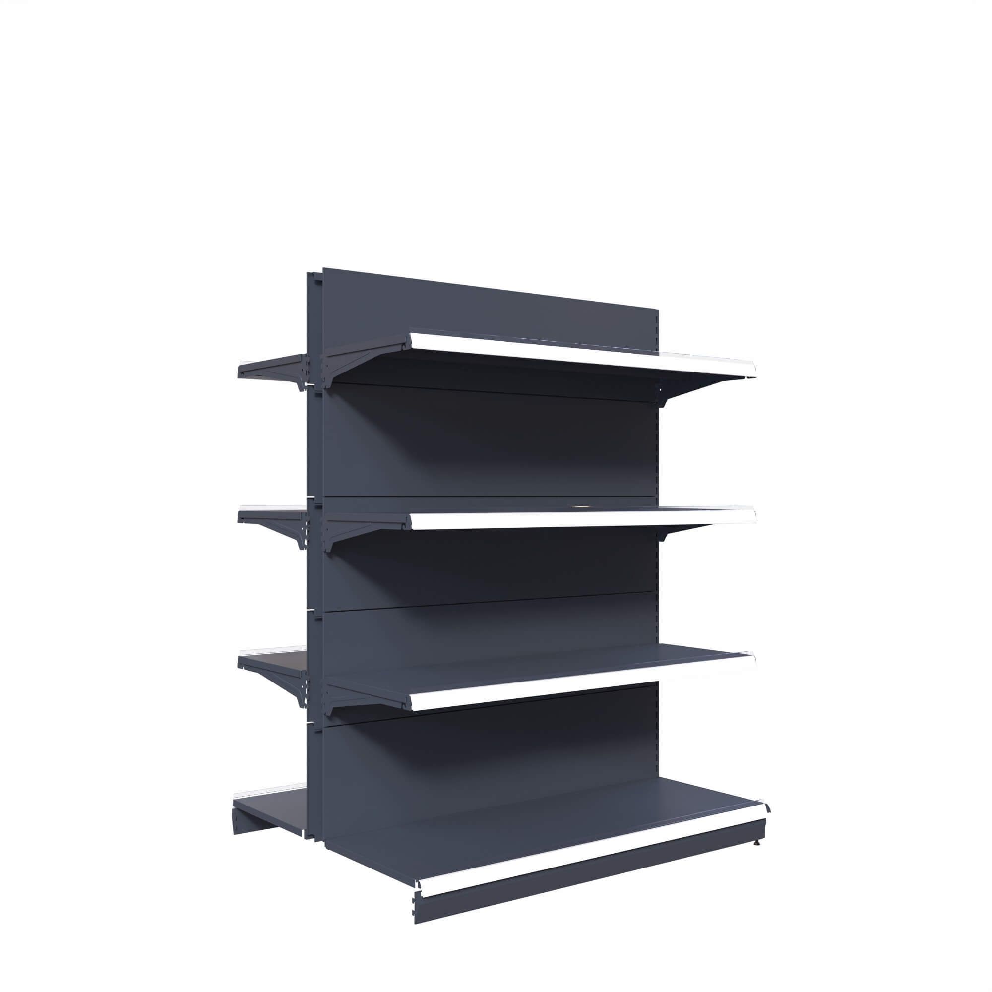 Supermarket Gondola Shelving High Quality Heavy Duty Single-Sided Display Racks Wood and Metal Material OEM Available