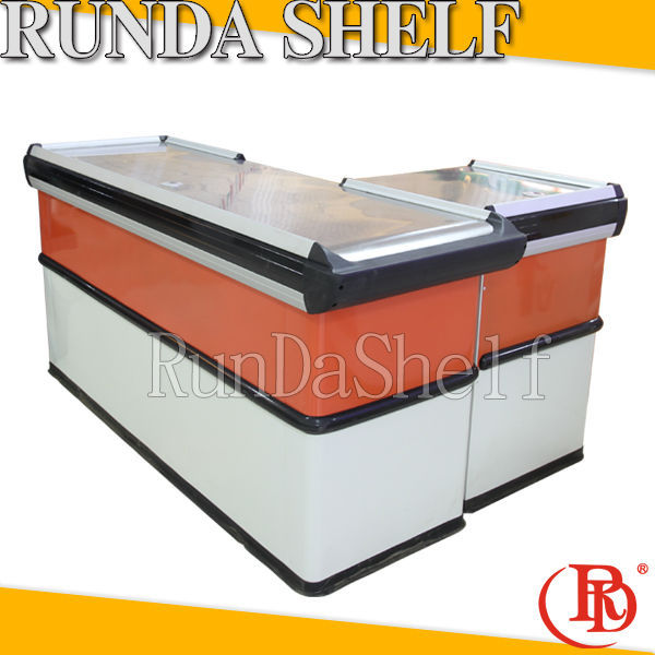 Supermarket and Retailer Shops Use MDF Material Grocery Checkout Counter