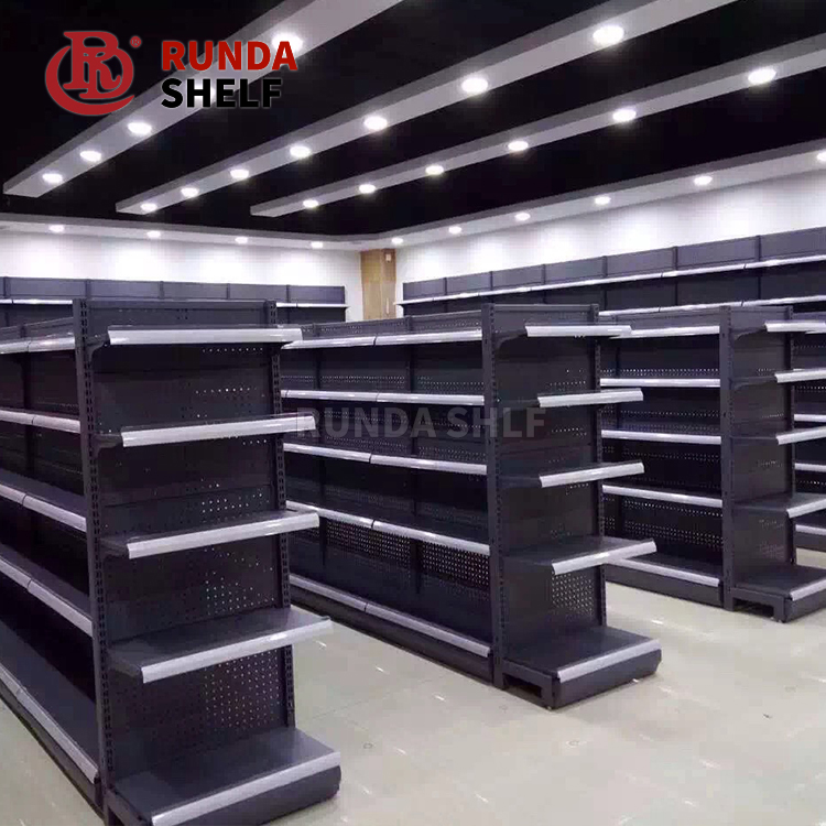 Factory Direct Metal Retail Shop Display Stand Equipment Grocery Store Rack Shelving Gondola Product Name Shelf Rack