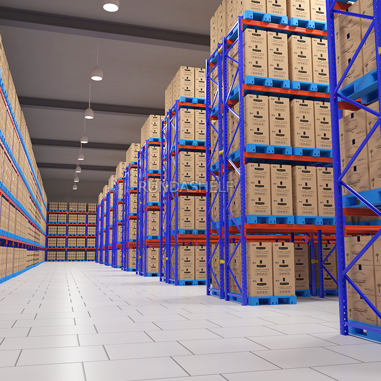 Heavy Duty Industrial Pallet Racks Strong Metal Steel Warehouse Storage Shelves Gravity Design for Garages & Factories Supplier
