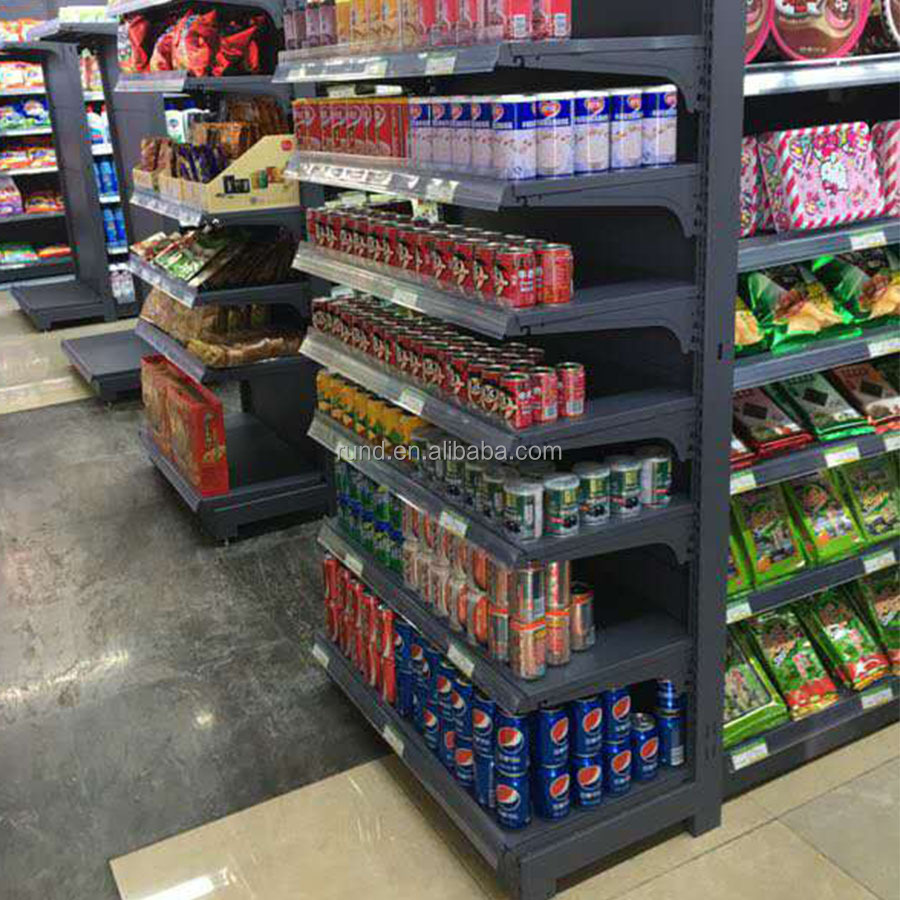 Foshan Heavy-Duty Metal Gondola Shelving for Supermarket Display Racks Steel Storage Stand