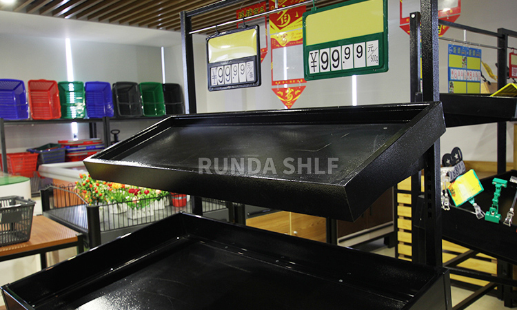 FS-02 Single-Sided Supermarket Rack Light Duty Steel Grocery Display Shelf for Vegetables and Fruits for Store Use