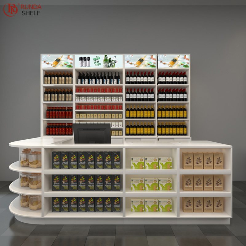 RD 02 Multi-Functional Supermarket Checkout Counter  Display Stand Convenience Store Simple Shop Counter