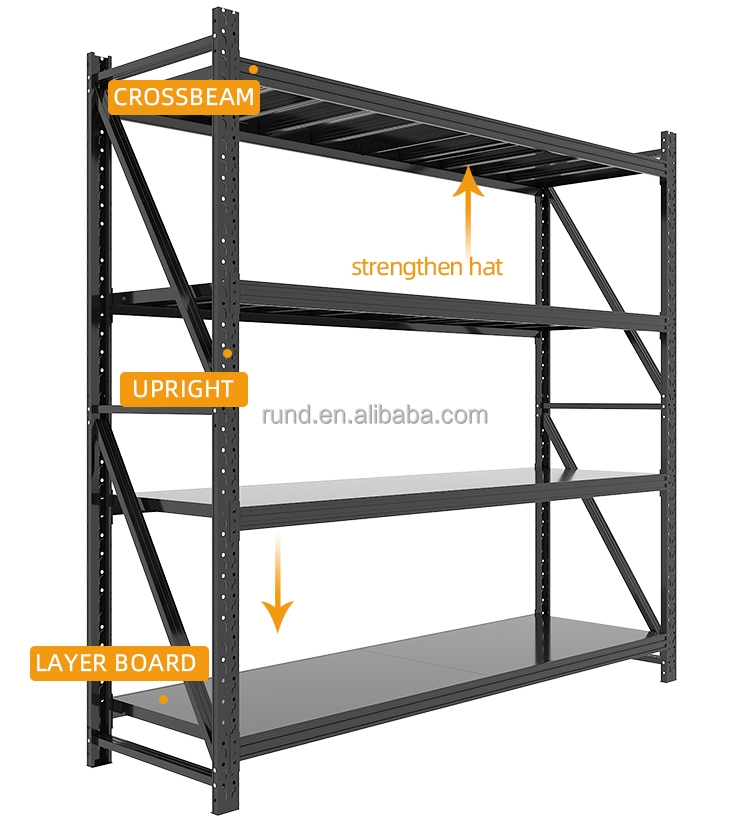 RD Heavy-Duty Steel Wire Railing Industrial 200kg Capacity Garages Storage Rack Racking System Metallic Warehouse Shelving