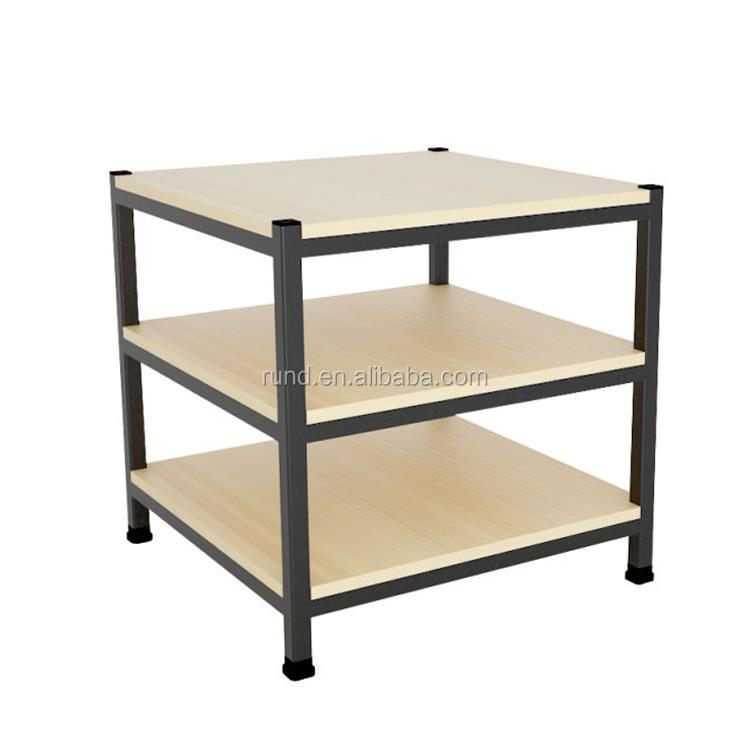 Supermarket Rack Metallic Wood Shelves Milk Grain Oil Daily Chemical Washing Stack Head Rack