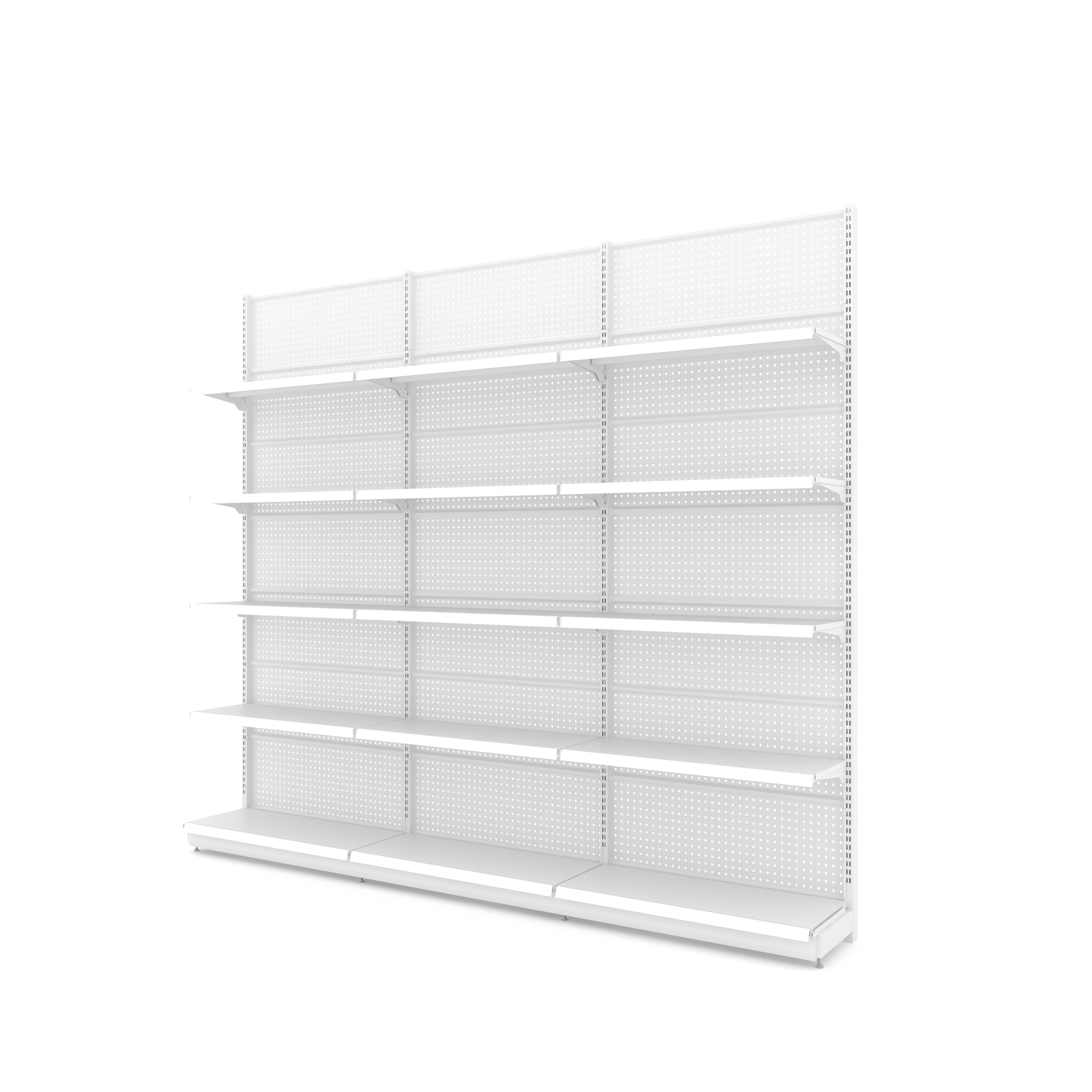 Convenience Store Shelves with Shimadzu Side Panels, Supermarket Product Shelves