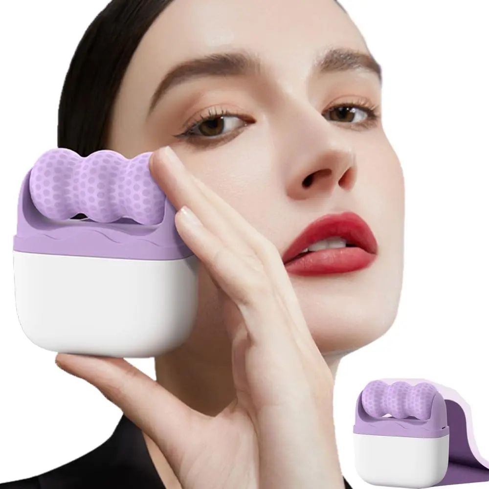 Top New Ice Roller for Face and Eye Mini Portable Cool Facial Roller Personal Skin Care Tools With 2 in 1 Roller and Carry Case