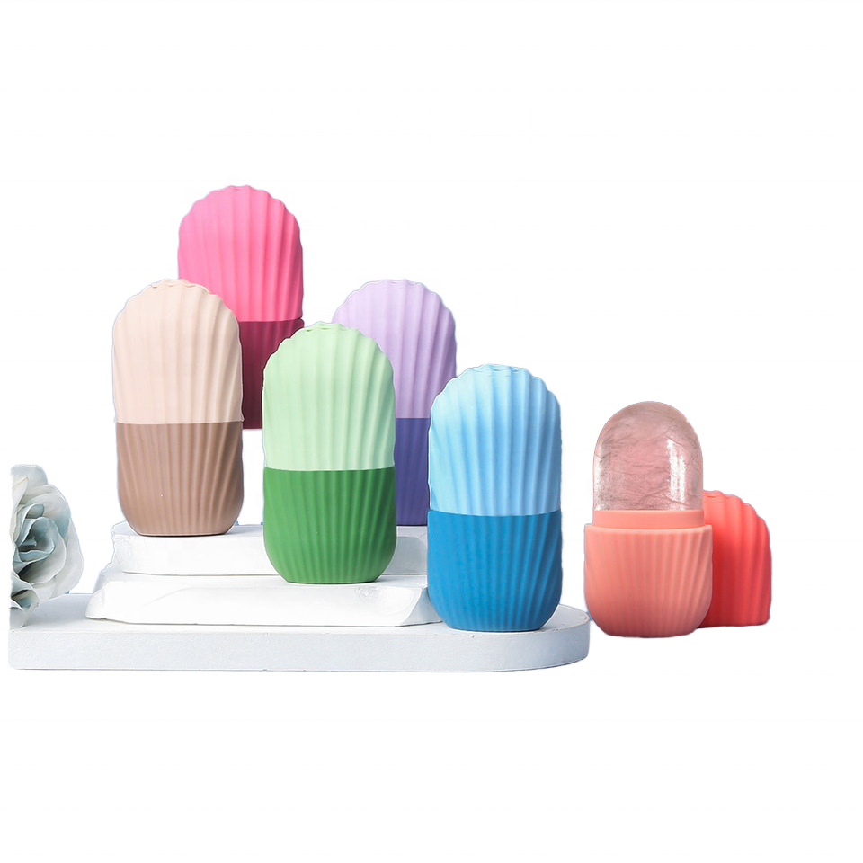 Silicone Ice Facial Rollers Cube Face Contour Eyes Neck Beauty Roller Remove Dark Circle &amp; Pore Shrink Jade Roller for Skin Care