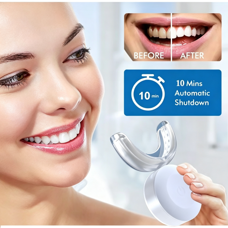 Professional 16 LED Light Wireless Teeth Whitening Kit Rechargeable PAP+ Non Peroxide Gel Home Use Dental Bleaching Set MANYA