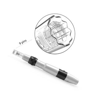 7 Colors LED Light Therapy Adjustable Vibrating Electric Derma Pen Microneedle With Replacement Cartridge Derma Roller System