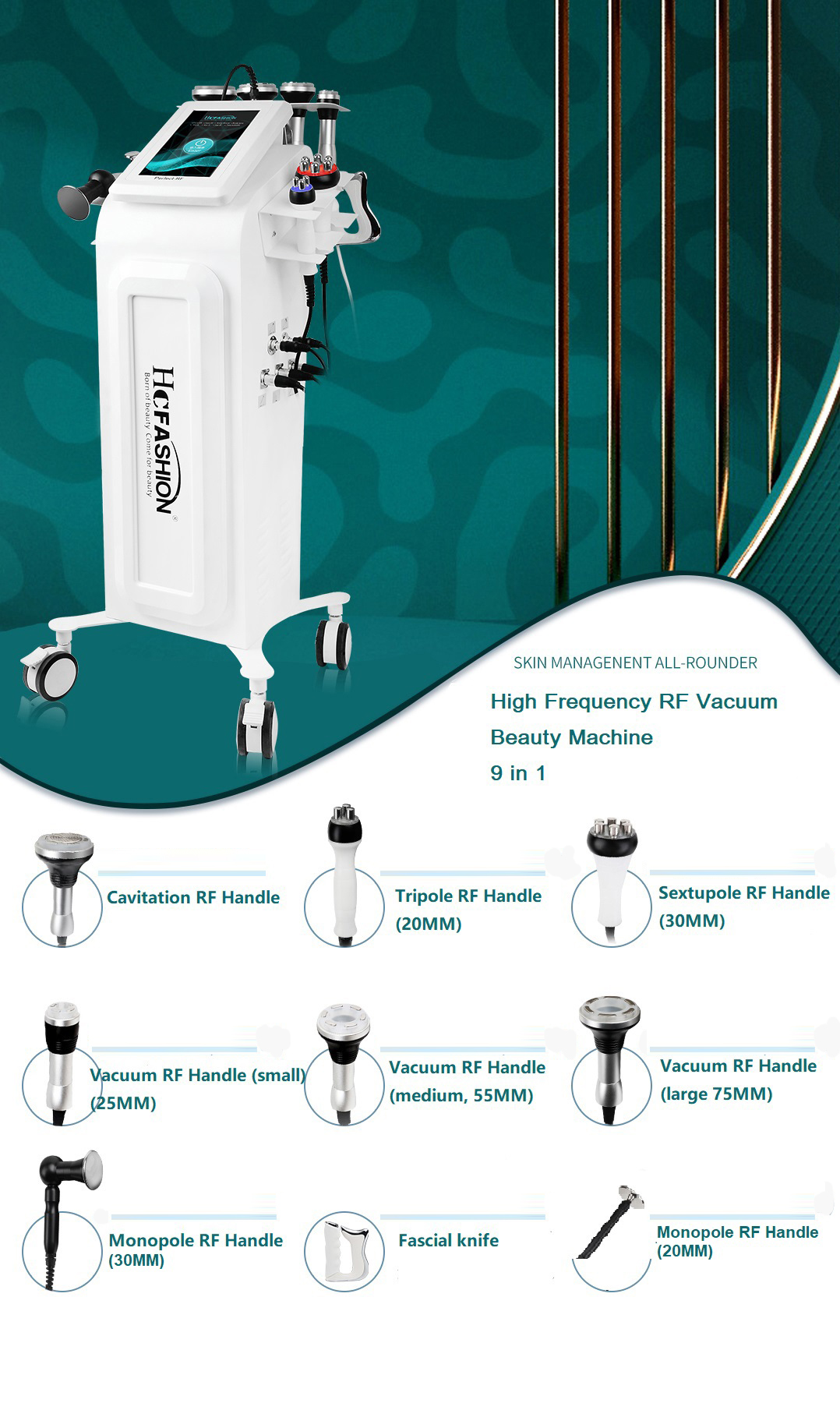 Professional Radiofrequency 448khz Cet Ret Rf Machine 40K Cavitation Vacuum Slimming Machine