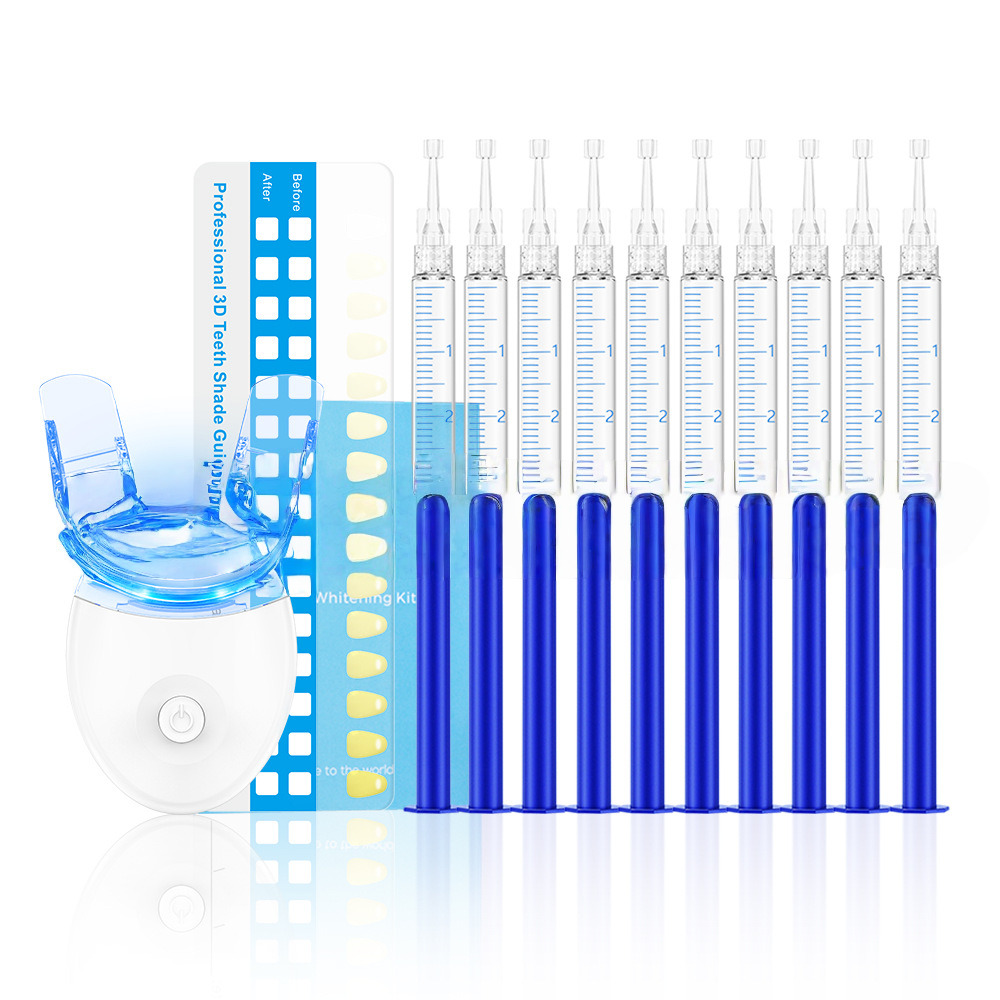 Advanced Home Laser LED Teeth Whitening Kit Strong Stain Removal Gel Bright Smile 7-Day Sensitive Teeth Safe Plastic