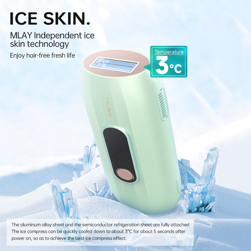For MLAY T15 Home IPL Laser Hair Removal Device Painless Ice Compress 500,000 Shots Freezing Point Bikini Epilator