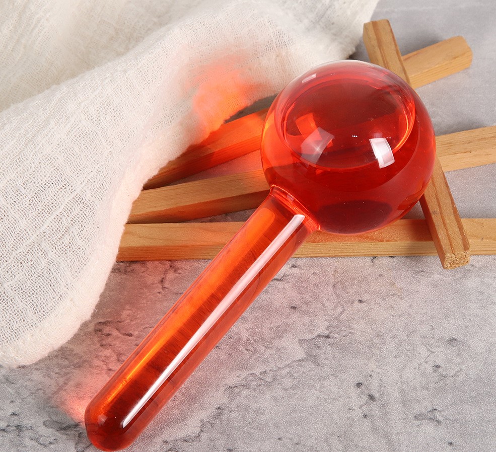 Magic Ice Globes Facial Roller Brown and White Facial Globes Packing 2 Pairs Each Gift Box