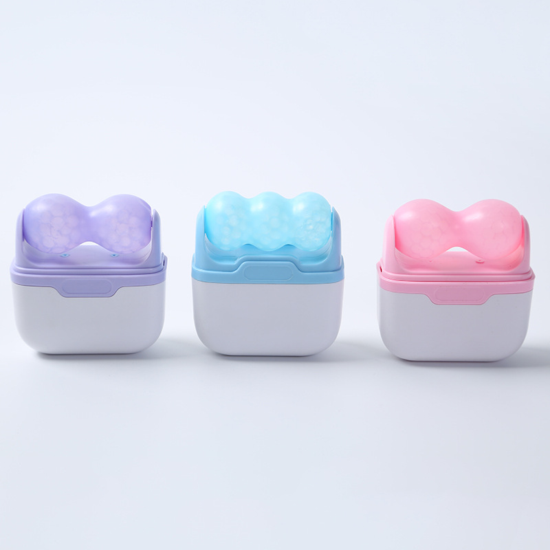 Top New Ice Roller for Face and Eye Mini Portable Cool Facial Roller Personal Skin Care Tools With 2 in 1 Roller and Carry Case
