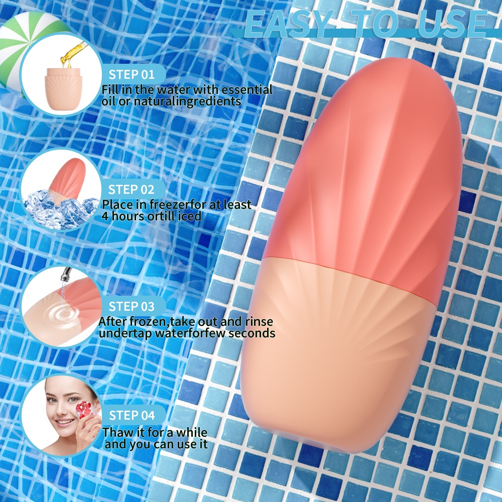 Wholesale Silicone Beauty Ice Mould Facial Rollers Cube Ice Roller for Face and Eye Neck Skin Care Tolls Reusable Ice Mold