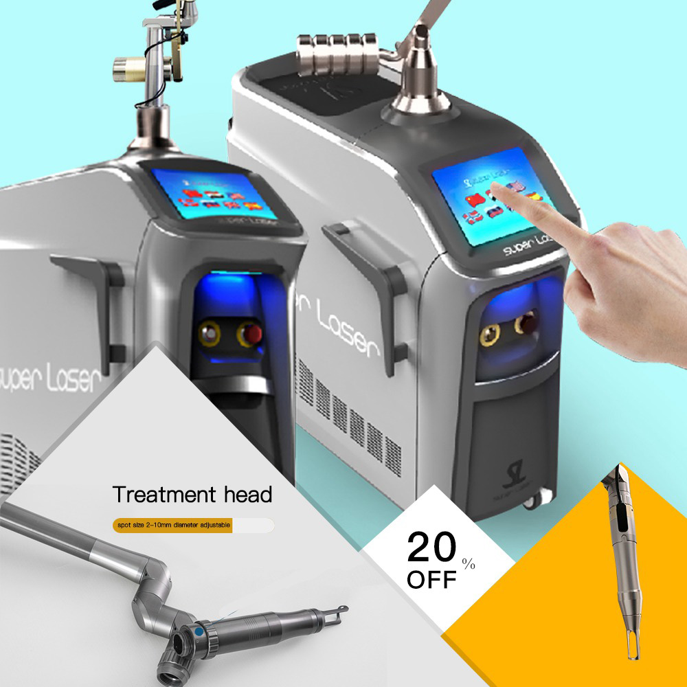 Fast Q-Switched NdYag Picosecond Laser Tattoo Removal Pen Blood Vessels Removal Stationary Machine for Commercial Use