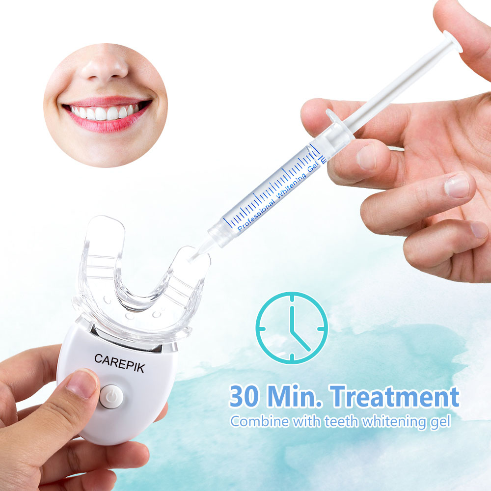 Carepik Factory Direct Price Custom 37% Pro Bleaching System White Led Light Whites Non-peroxide Whitening Teeth Whiting Kit