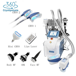 6 in 1 Wireless Desktop Vacuum Cavitation RF &amp; Laser Double Chin Body Shaping 360 Cryolipolysis Air Cooling Slimming Machine