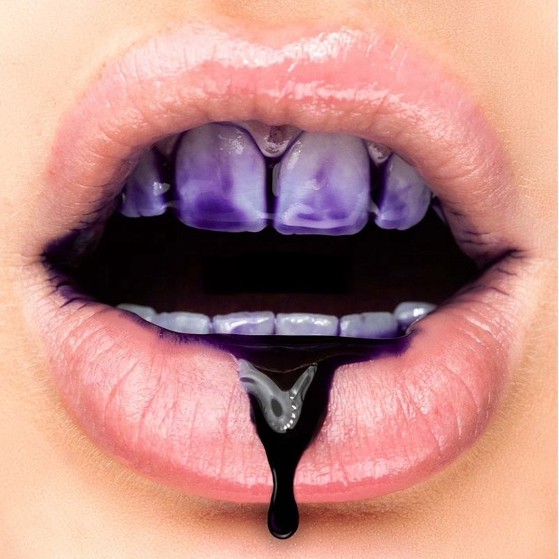 Wholesale Oral Care Custom 30ml Natural Fluoride Free Colour Corrector Purple Whitening Teeth Whitening Mousse Toothpaste