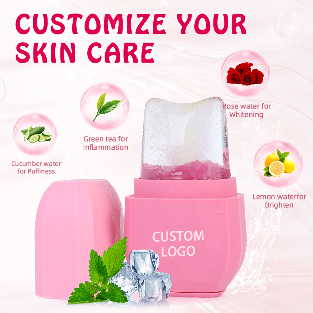 New Design Silicone Ice Roller Gua Sha Shape Facial Ice Mold for Puffiness Relief and Skin Care